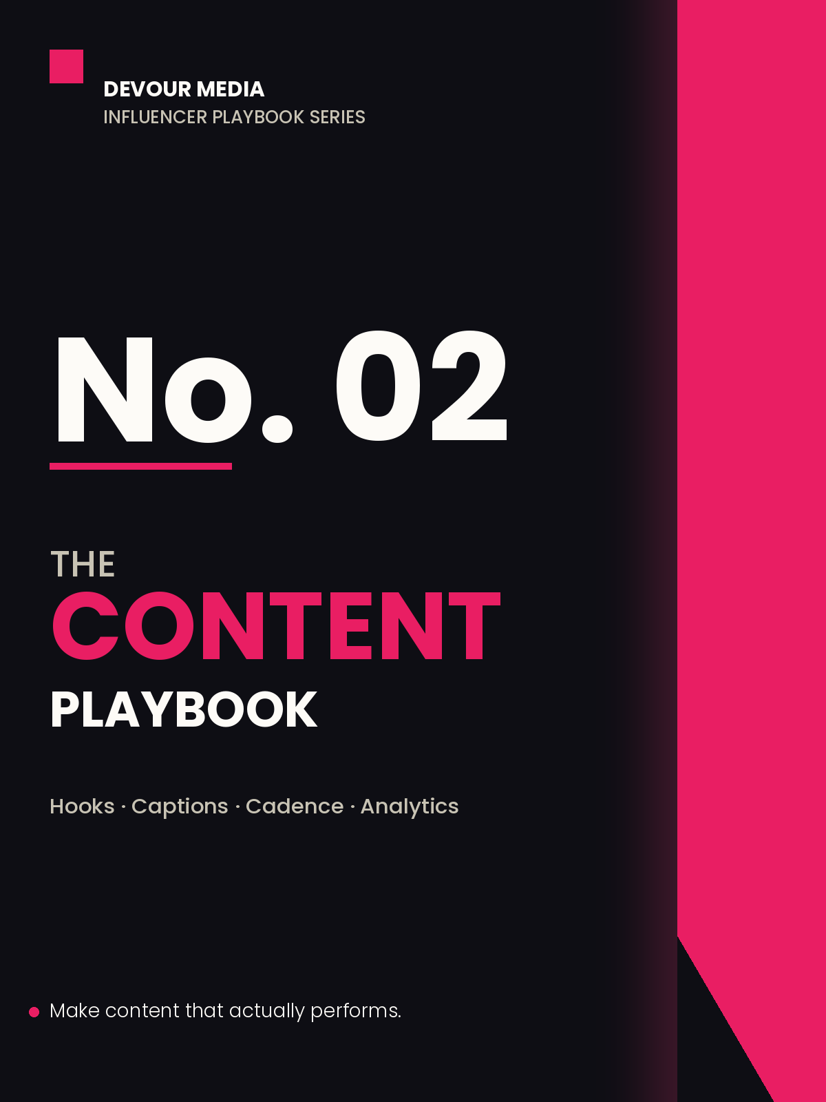 The Content Playbook — Influencer Playbook No. 2