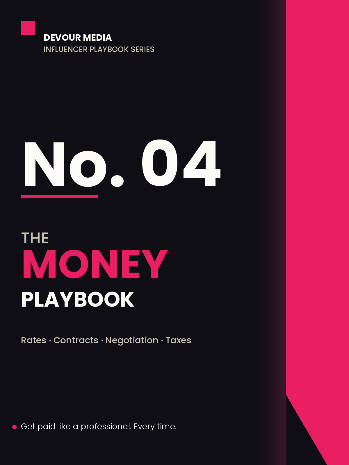 The Money Playbook — Influencer Playbook No. 4